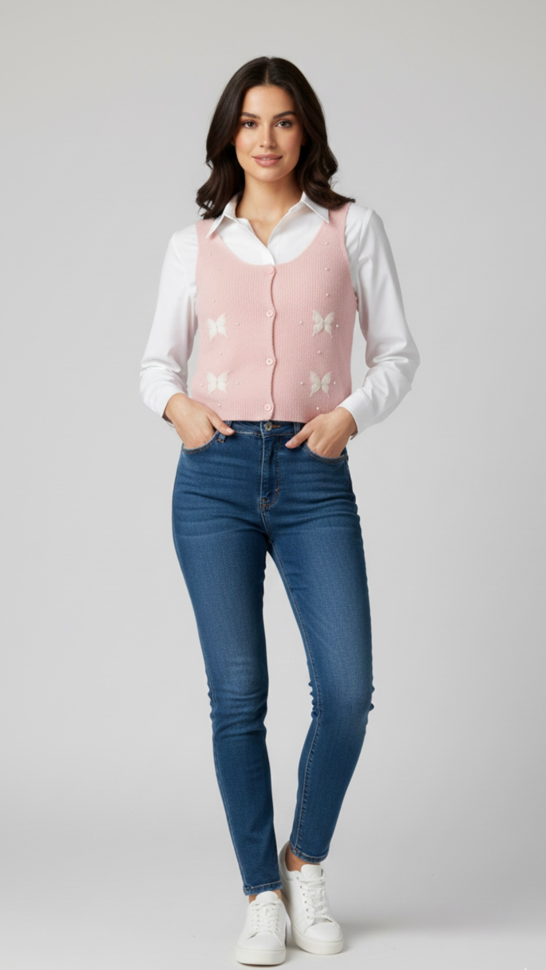 butterfly-knit-vest-with-white-shirtpink-color