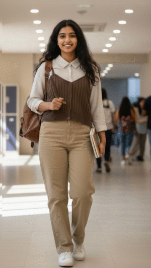 Cocoa Layered Shirt & Knit Cami Top