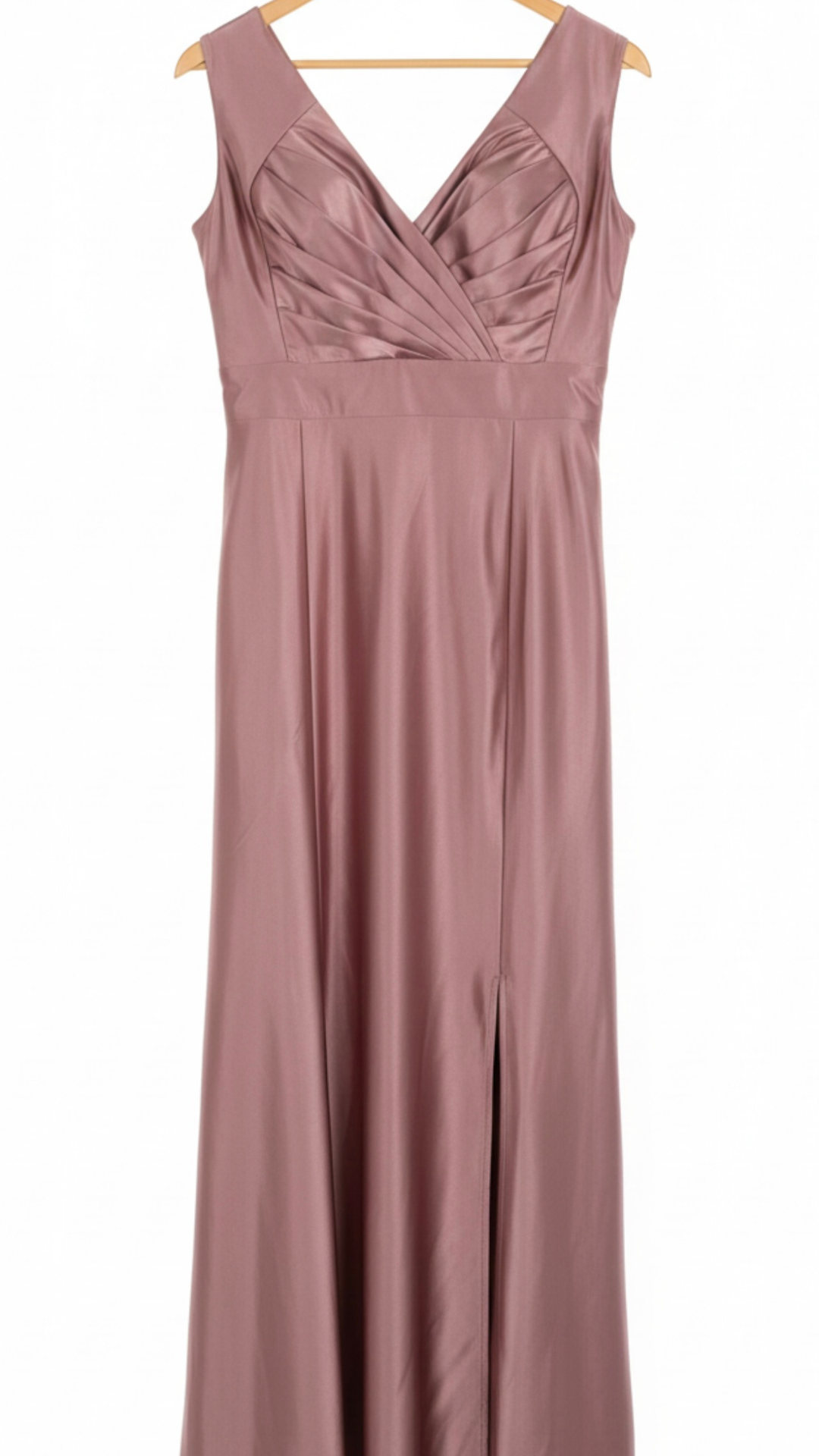 Pink Sleeveless Wrap-Detail Maxi Dress