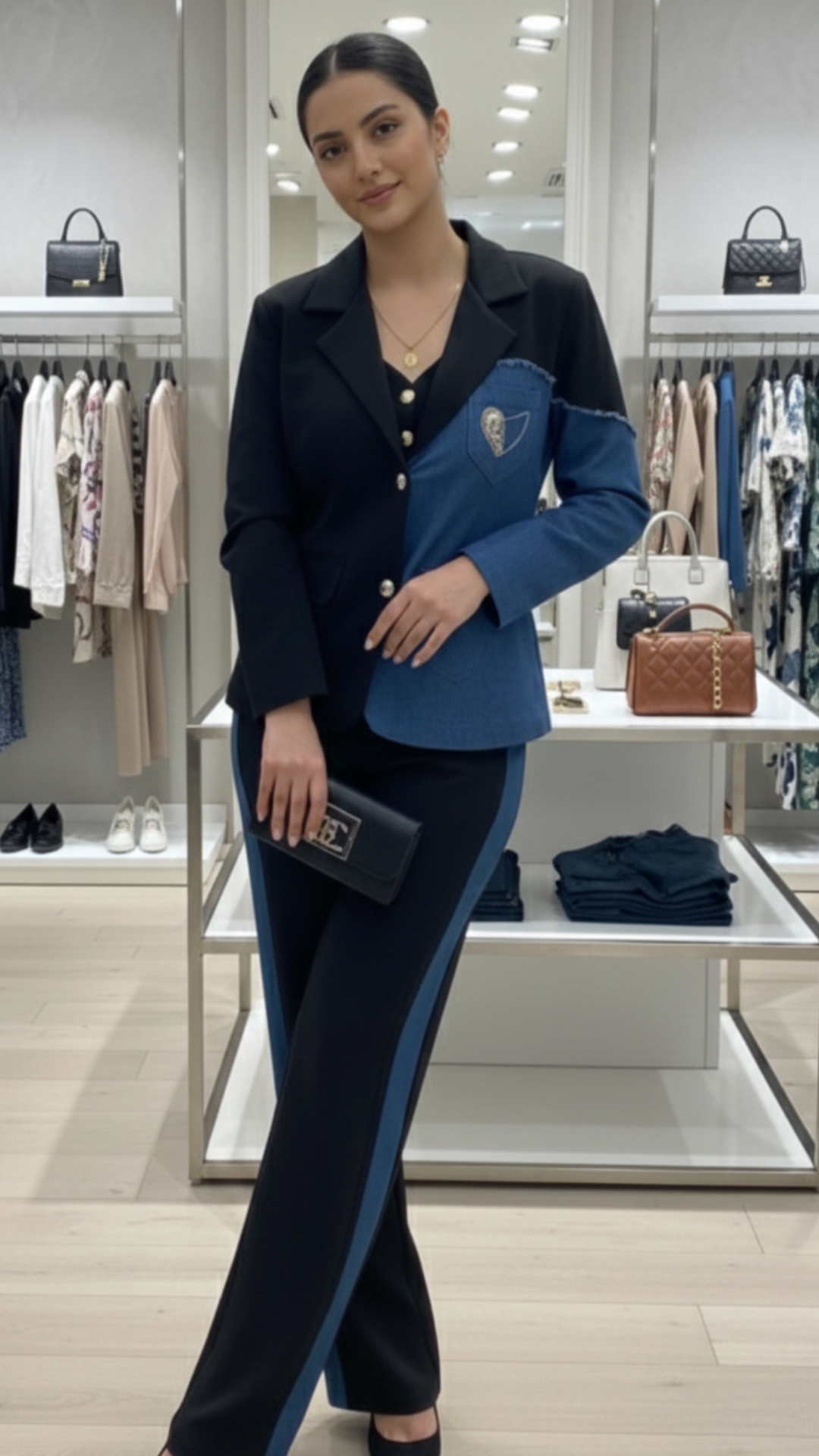 Power Blue Denim 2-Piece Co-Ord Set - Image 3