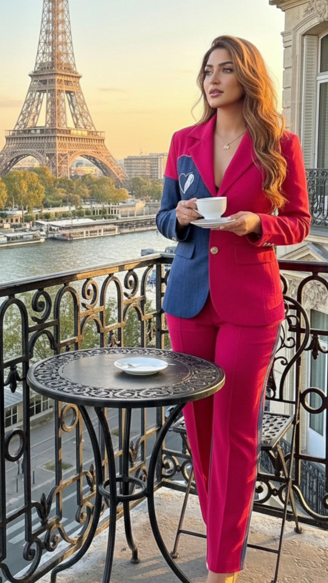 Power Pink Denim 2-Piece Co-Ord Set - Image 5