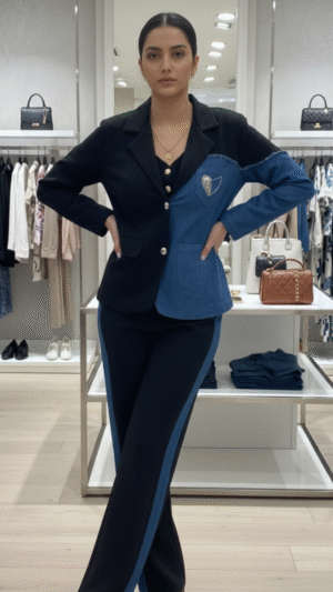 Power Blue Denim 2-Piece Co-Ord Set