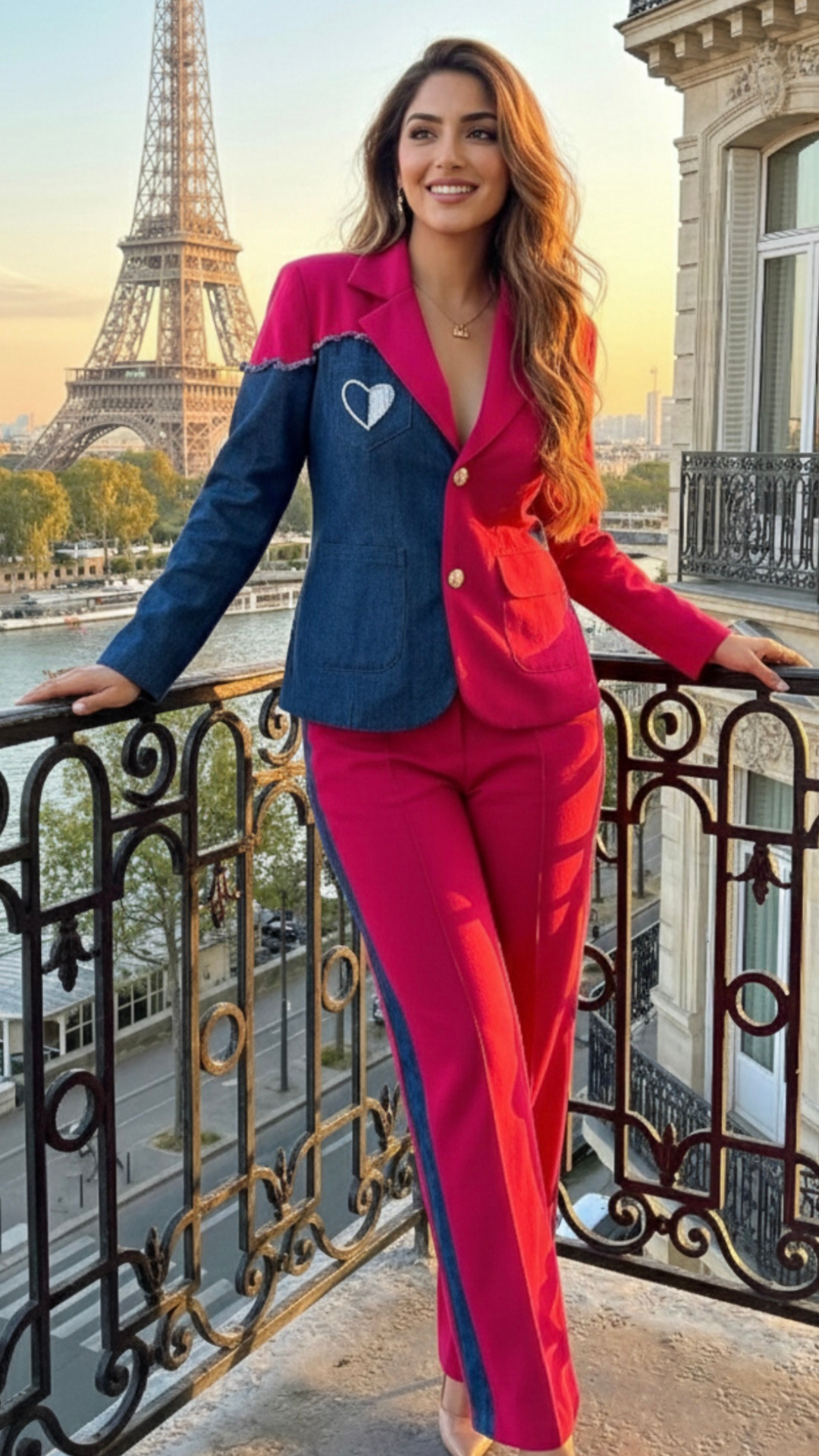 power-pink-denim-2-piece-co-ord-set