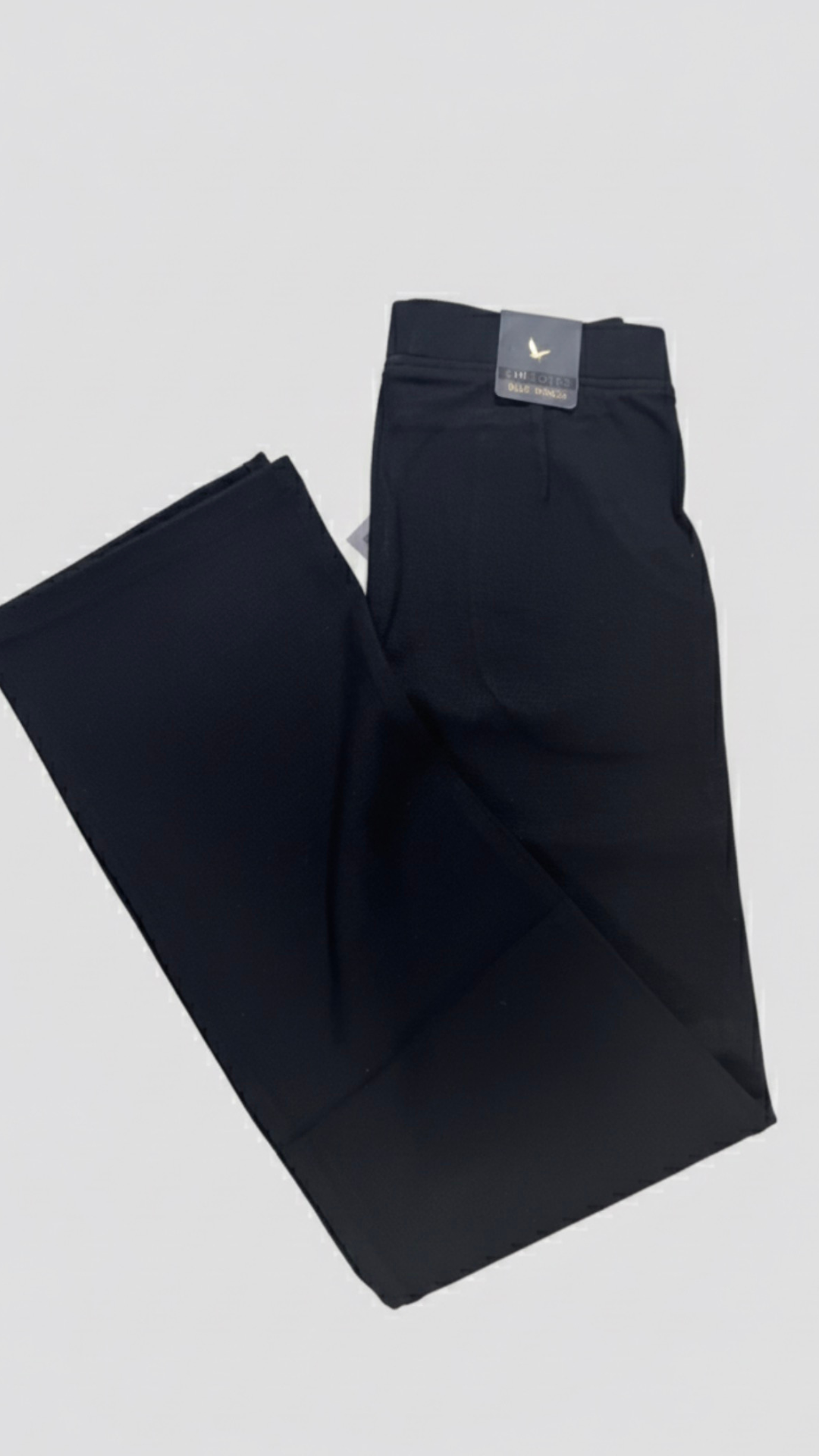 black straight fit pants