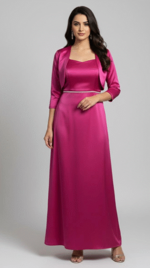 elegant-satin-pink-maxi-dress-with-jacket